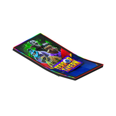 J Shape Super Curved Touch Screen Monitor 1ms Response PCAP Dengan Led Side Light Bar