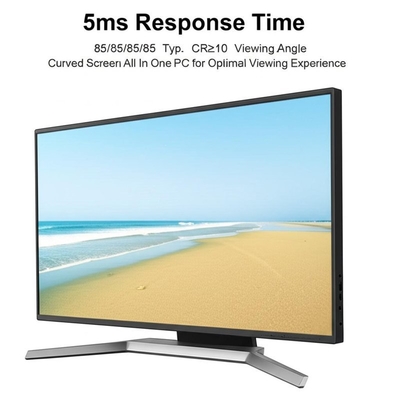 Waktu Respons 5 md dan 85/85/85/85 Tipikal CR≥10 Sudut Pandang Layar Melengkung All In One PC untuk Pengalaman Menonton yang Optimal