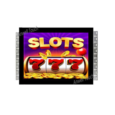 15 Inch IR 3M/ELO Touch Screen Gaming Monitor RS232 / USB Untuk Game Machine Kios Interaktif