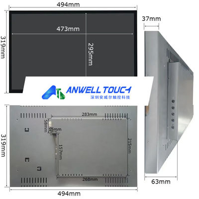 22inch 10 Point Touch PCAP Gaming Touch Screen Dengan Waktu Tanggapan 5ms Untuk Aristocrat Games