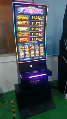 Curved PCPA Touch Slot Machine Base Cabinet Skill Gaming Touch Monitor Logam 43 Inch