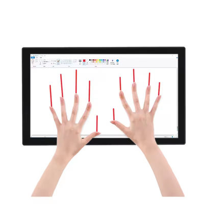 43" Waterproof IP65 Bisnis Industri Layar sentuh Pc Wall Mounted PCAP Multi Touch Monitor Layar sentuh Tampilan