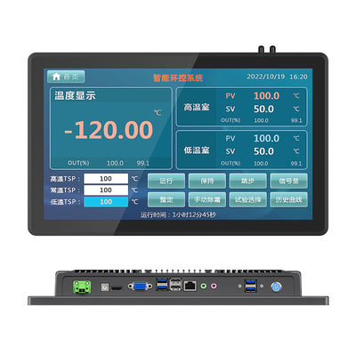 Hitam HD1920*1080 Industrial Capacitive Touch Screen All In One 13,3 Inch Dengan Window OS