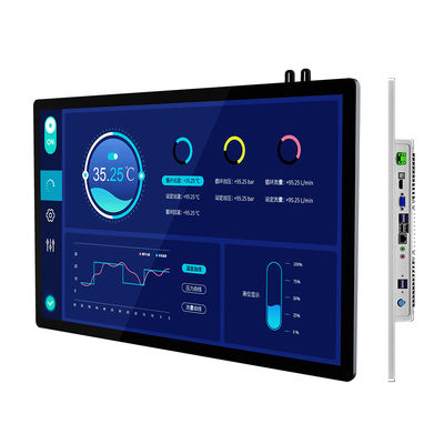 1920×1080 FHD All In One Pc Touch Screen 21,5 " Waterproof Bisnis Industri Digunakan Dinding