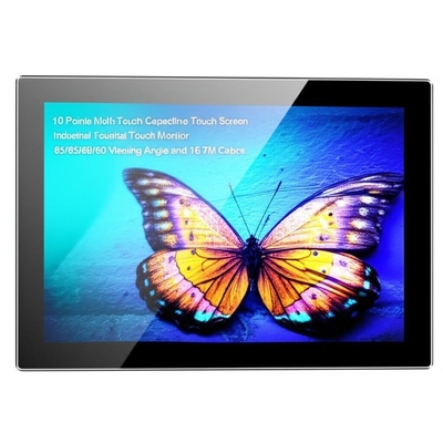 10 Points Multi-Touch Capacitive Touch Screen Industrial Touch Monitor dengan sudut pandang 85/85/80/80 dan warna 16,7M